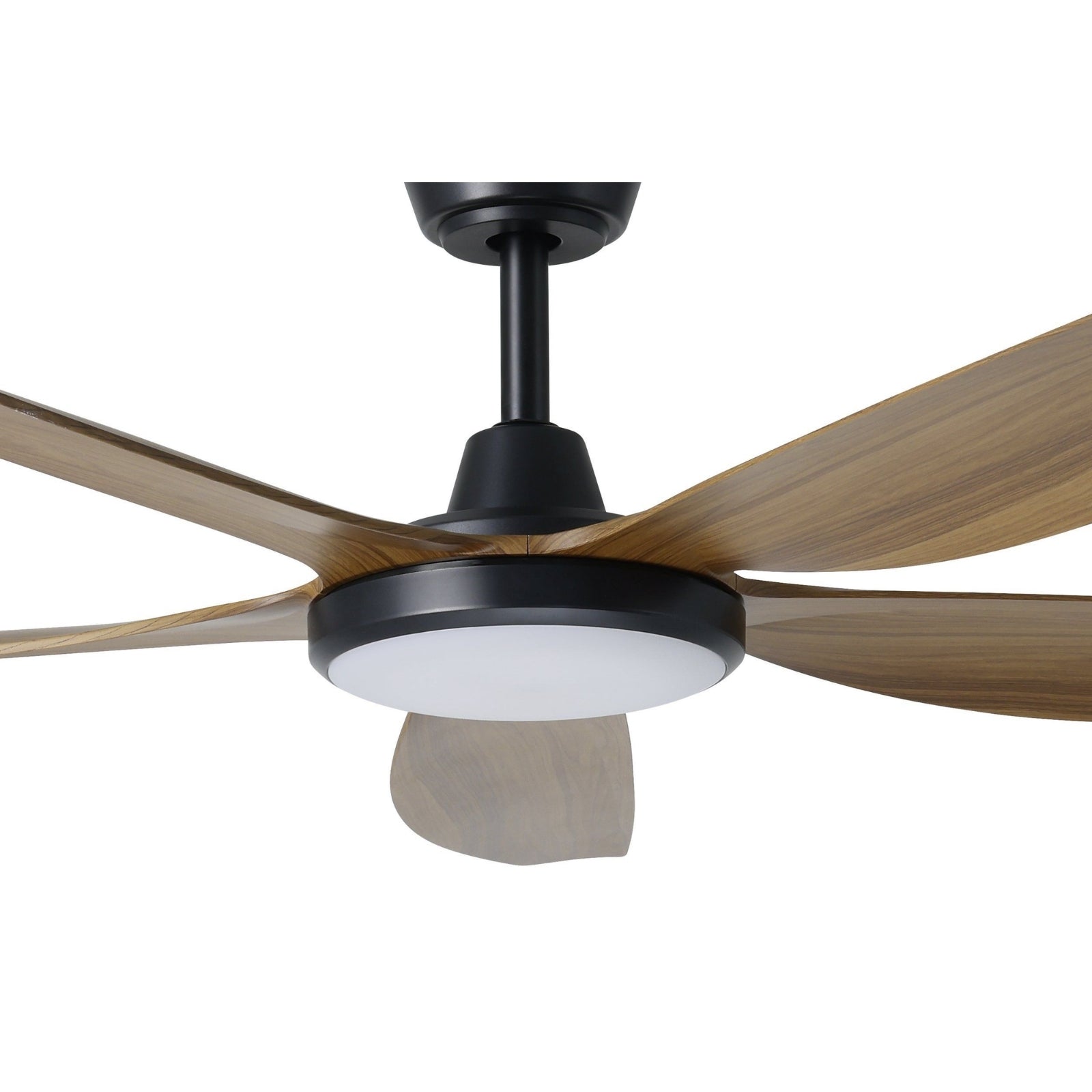 Details Eglo Miami 60 DC Ceiling Fan with LED Light Black/Teak  20796807 - The Blue Space