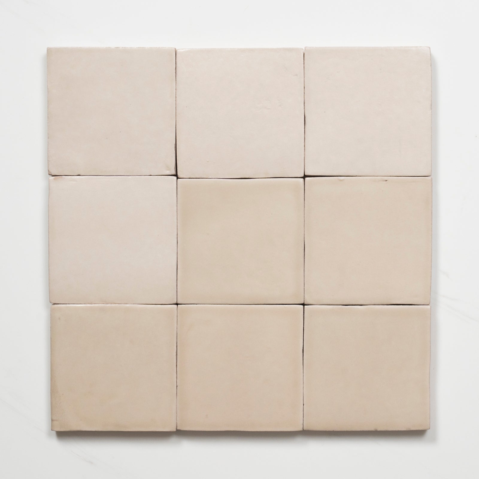 Pattern Lay Evelyn Off-White Handmade Zellige Satin Tile 100 x 100mm BYREA1 - The Blue Space