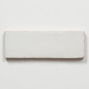 Evelyn Pure White Handmade Bejmat Satin Tile 100 x 50mm