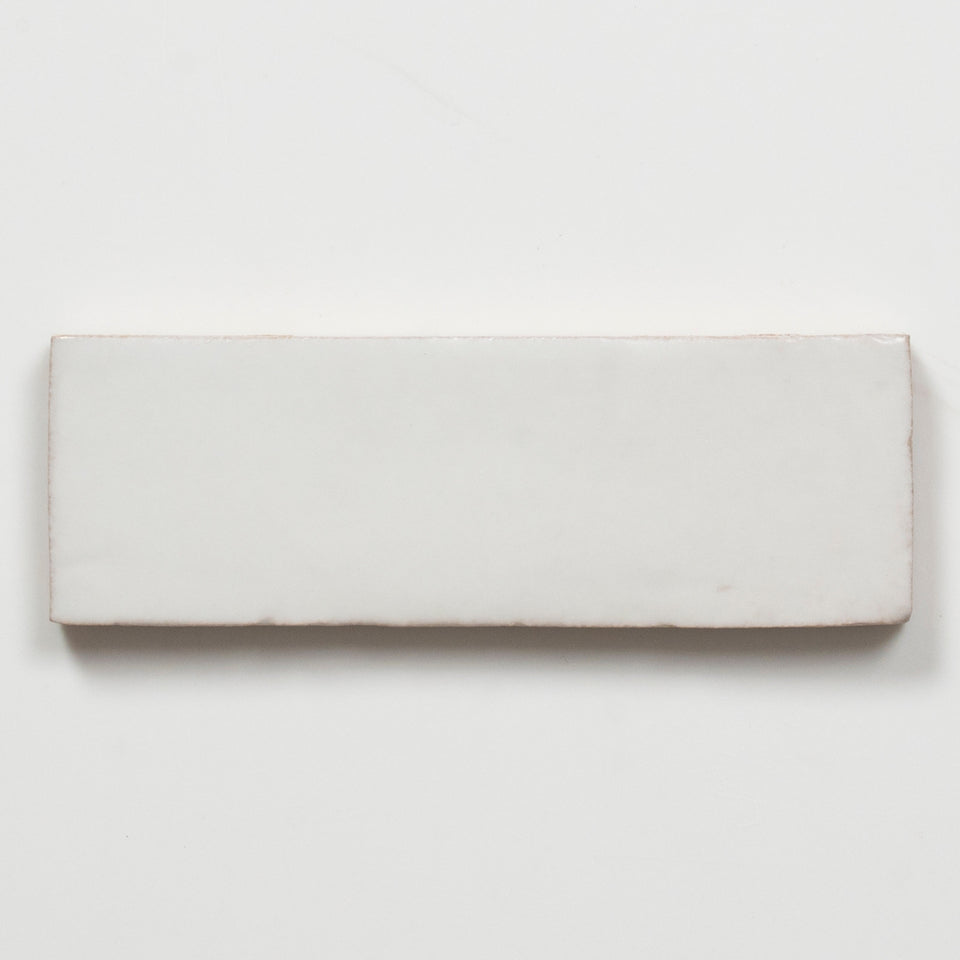 Evelyn Pure White Handmade Bejmat Satin Tile 150 x 50mm