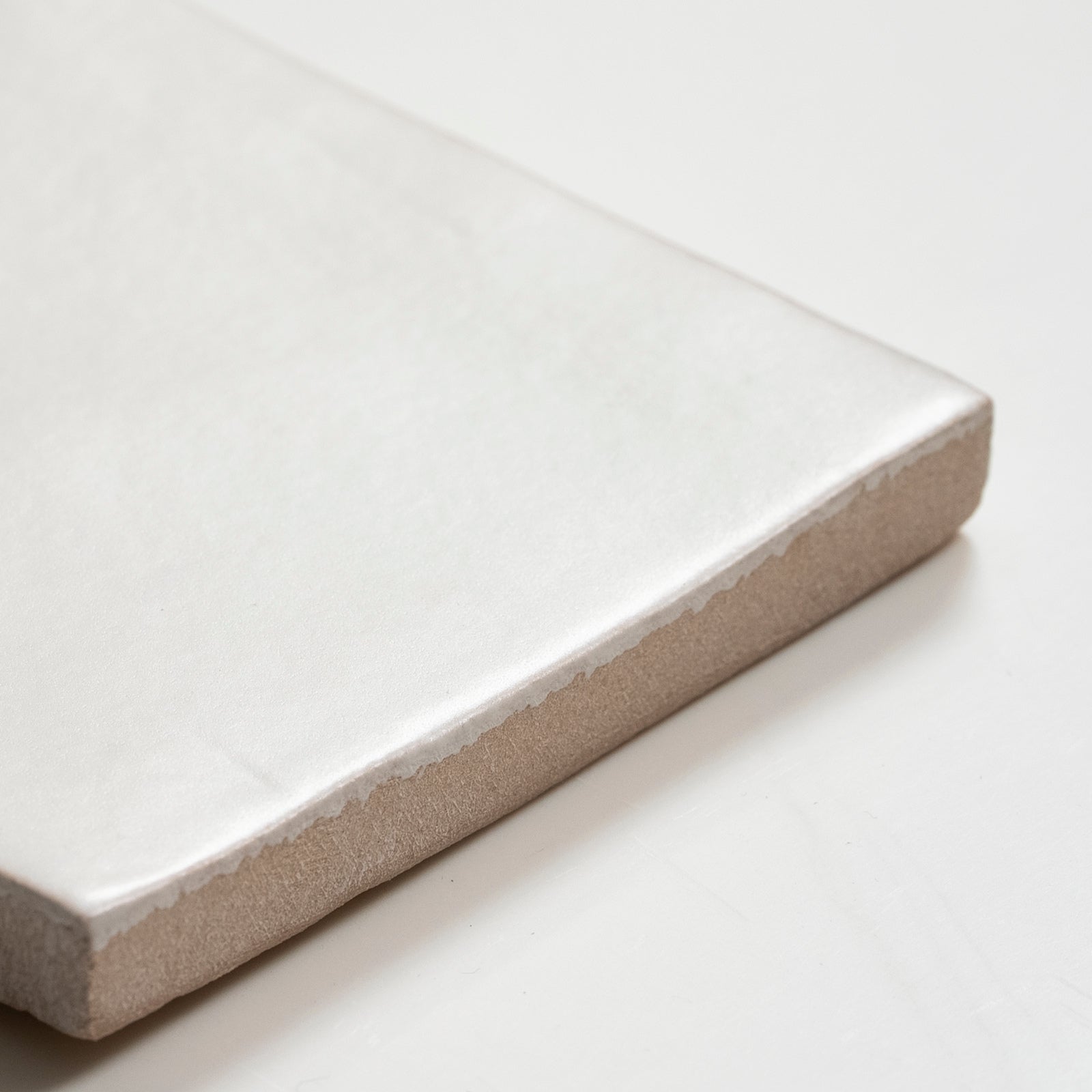 Oblique Evelyn Pure White Handmade Zellige Satin Tile 100 x 100mm BYRCH1 - The Blue Space