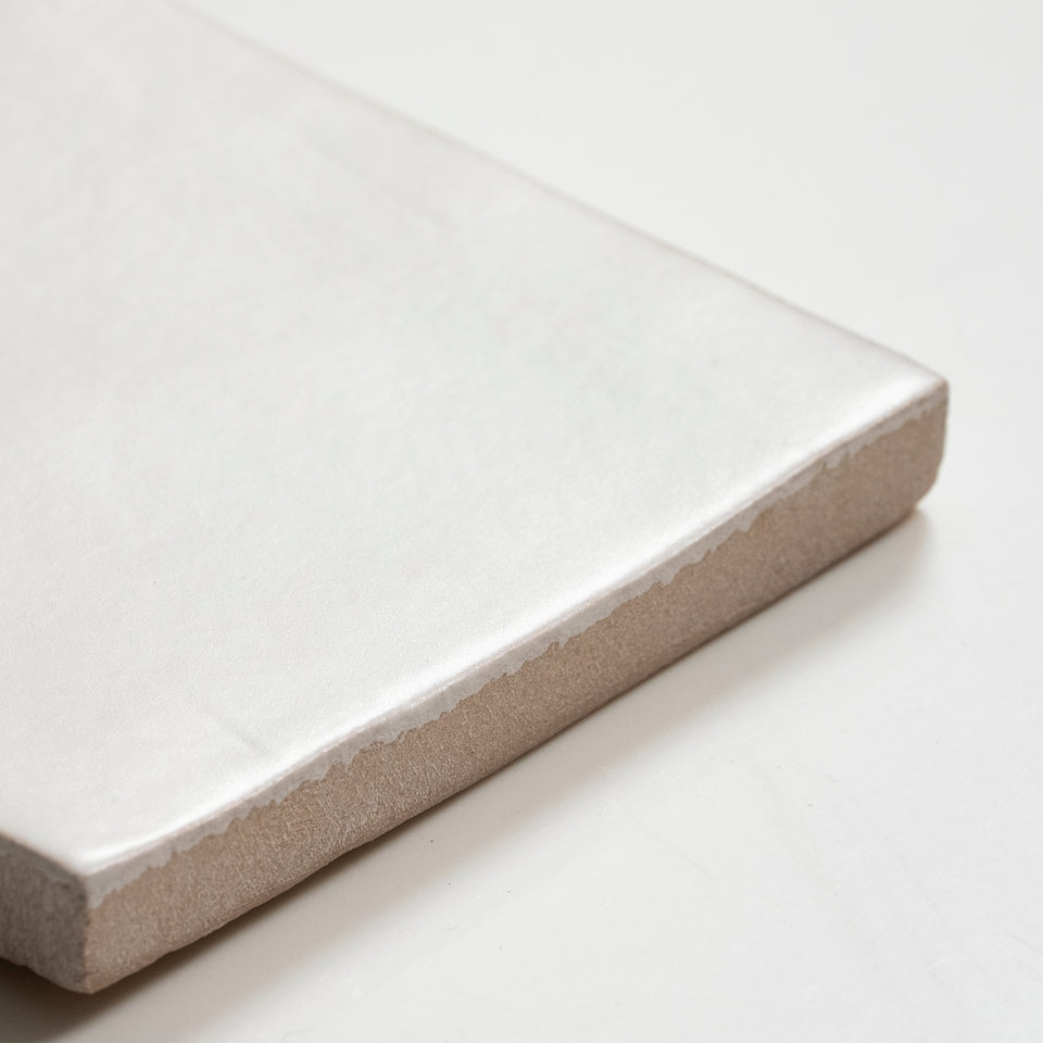 Evelyn Pure White Handmade Zellige Satin Tile 100 x 100mm
