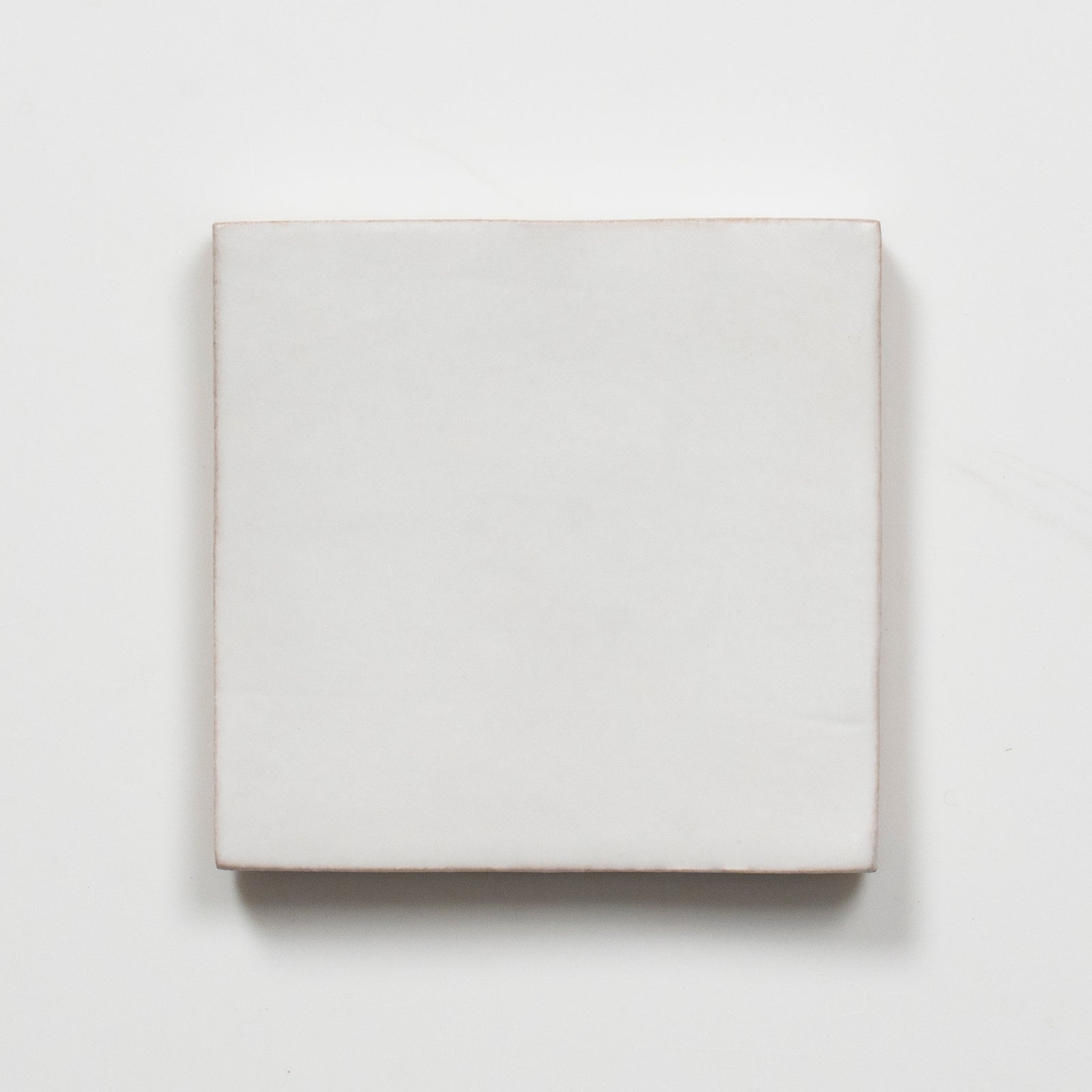 SIngle no Hand Evelyn Pure White Handmade Zellige Satin Tile 100 x 100mm BYRCH1 - The Blue Space