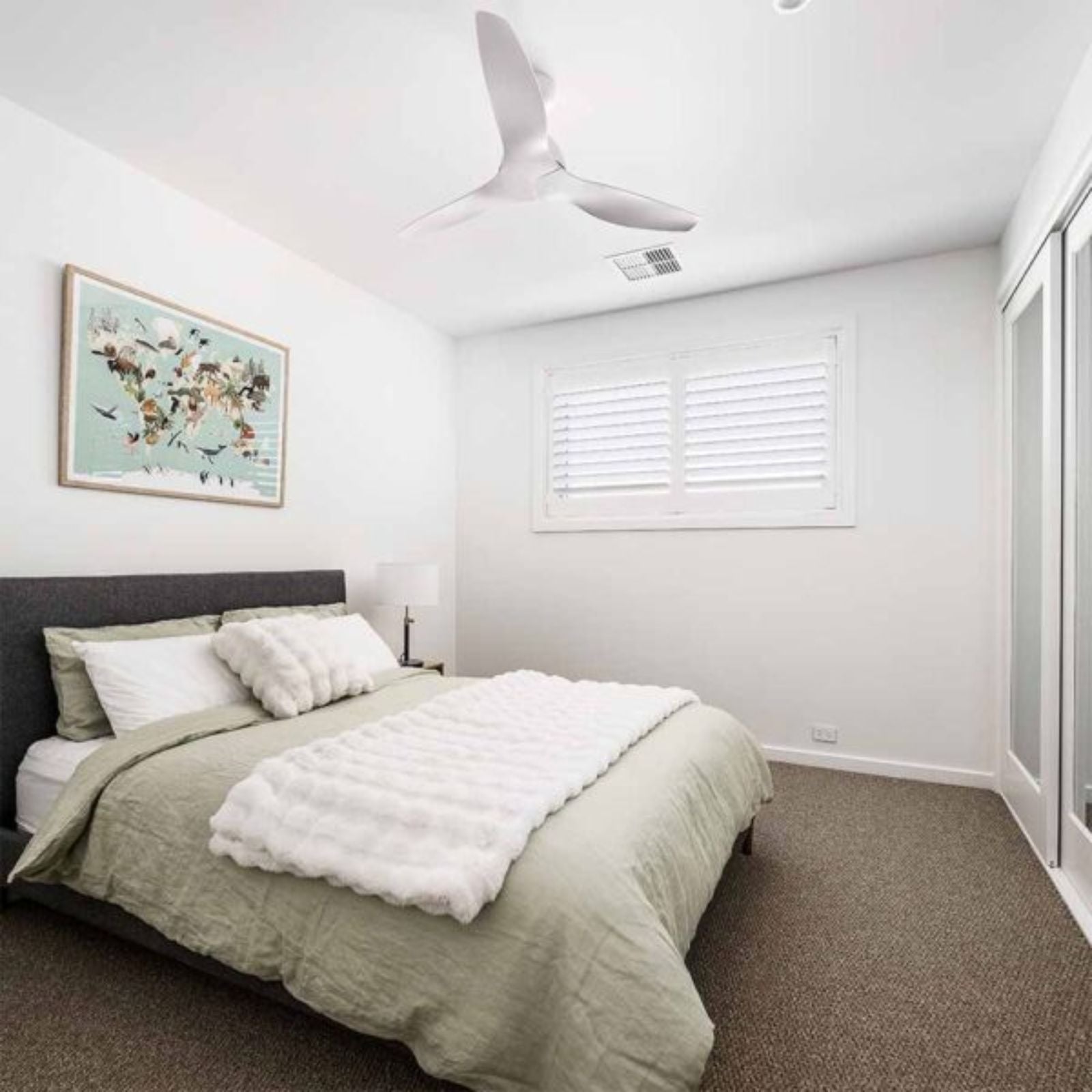 Lifestyle 1 Fanco Breeze 48'' (122cm) AC Ceiling Fan - White F0110/101B - The Blue Space