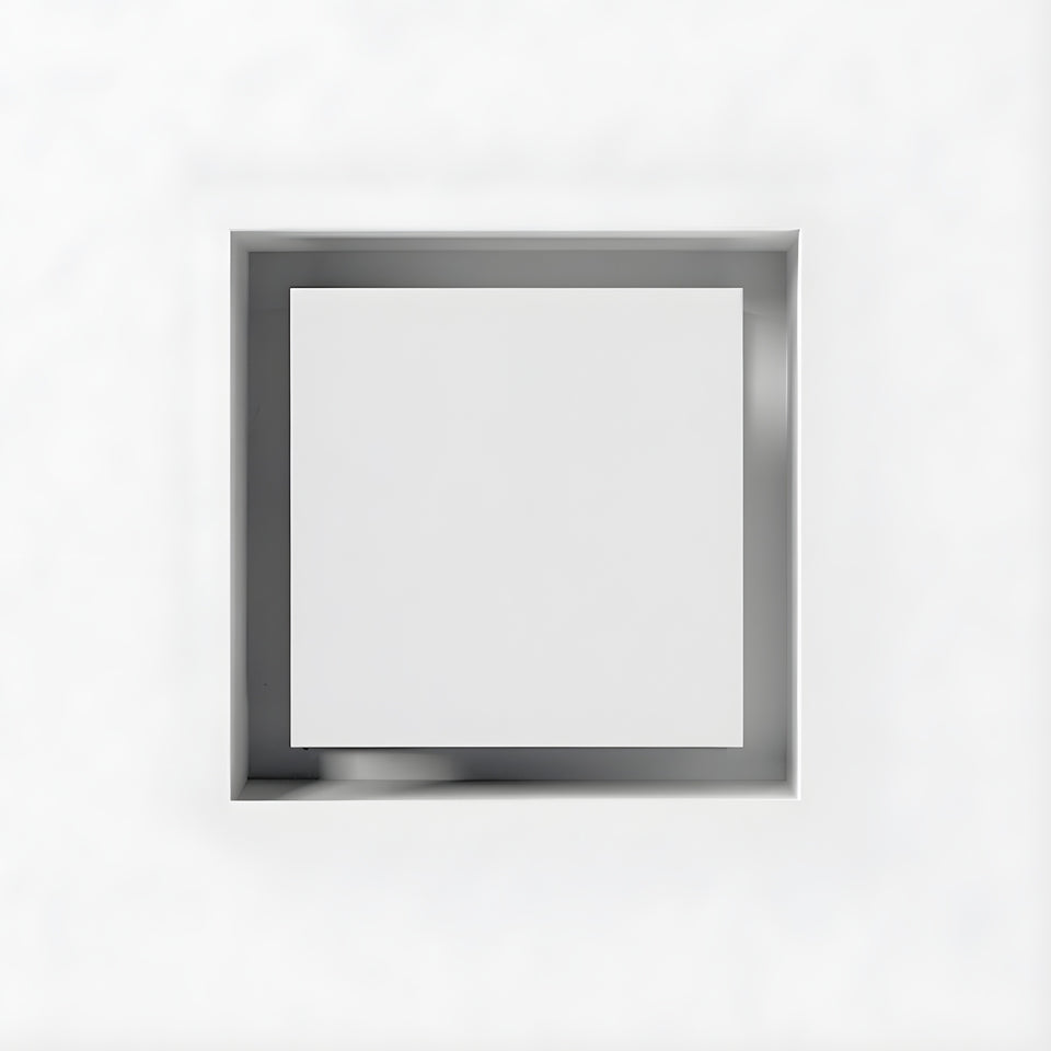 Fanco Designer 125mm Square Bathroom Ventilation Kit White