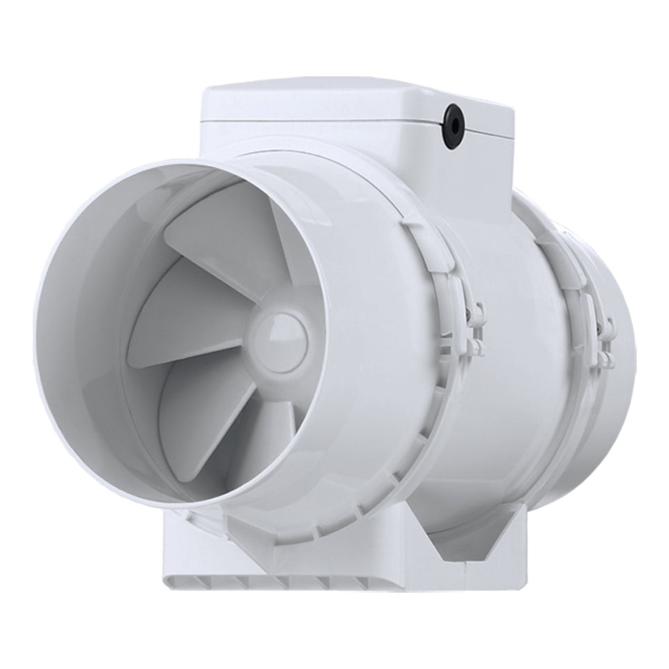 Fanco Designer 125mm Square Bathroom Ventilation Kit White