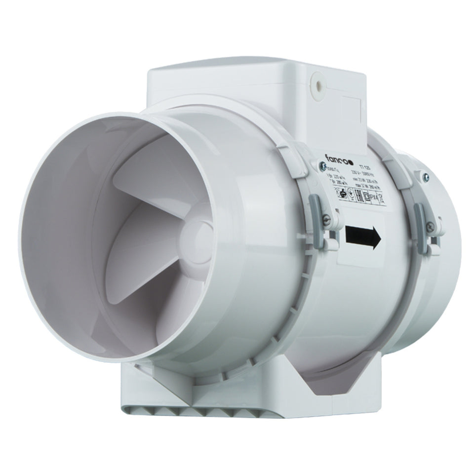 Fanco Designer 150mm Round Bathroom Ventilation Kit White