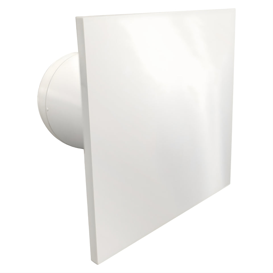 Fanco Dynamic Wall/Ceiling 100mm Duct Square Exhaust Fan Gloss White