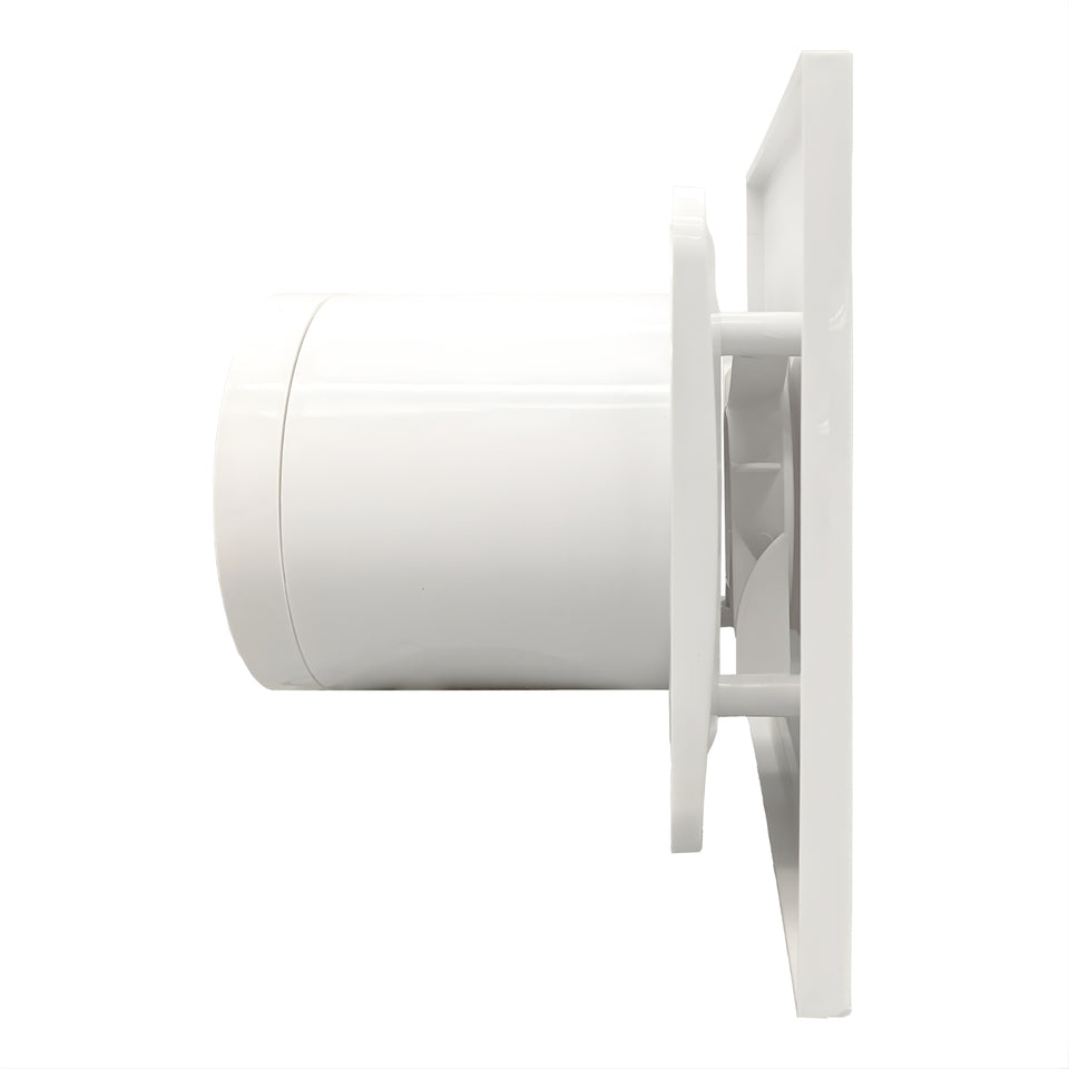 Fanco Dynamic Wall/Ceiling 100mm Duct Square Exhaust Fan Gloss White