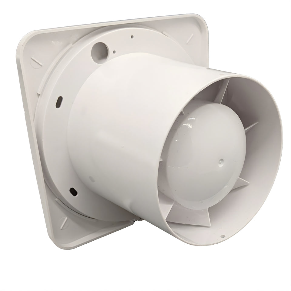 Fanco Dynamic Wall/Ceiling 100mm Duct Square Exhaust Fan Matte White