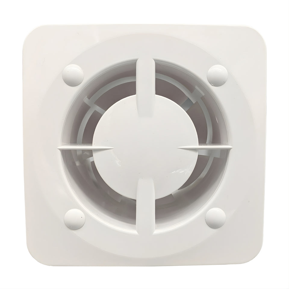 Fanco Dynamic Wall/Ceiling 100mm Duct Square Exhaust Fan Matte White