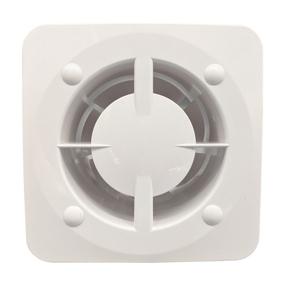 Fanco Dynamic Wall/Ceiling 125mm Duct Square Exhaust Fan Gloss White