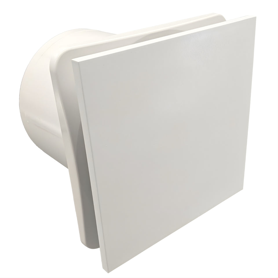 Fanco Dynamic Wall/Ceiling 125mm Duct Square Exhaust Fan Matte White