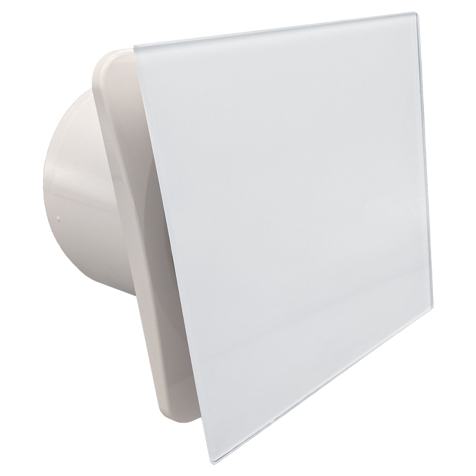 Fanco Dynamic 150mm Duct Square Exhaust Fan Glass White W-EMVUDY13-PWH - The Blue Space