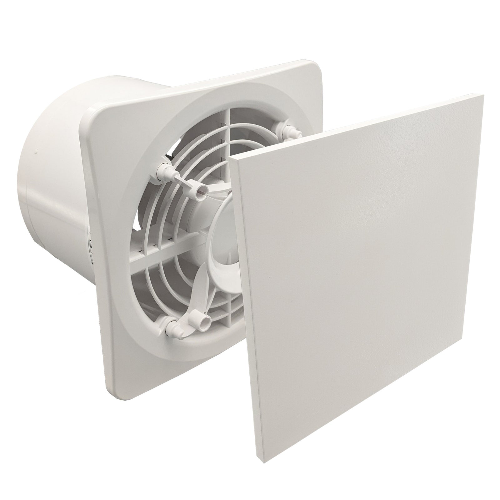 Cover Fanco Dynamic 150mm Duct Square Exhaust Fan Glass White W-EMVUDY13-PWH - The Blue Space
