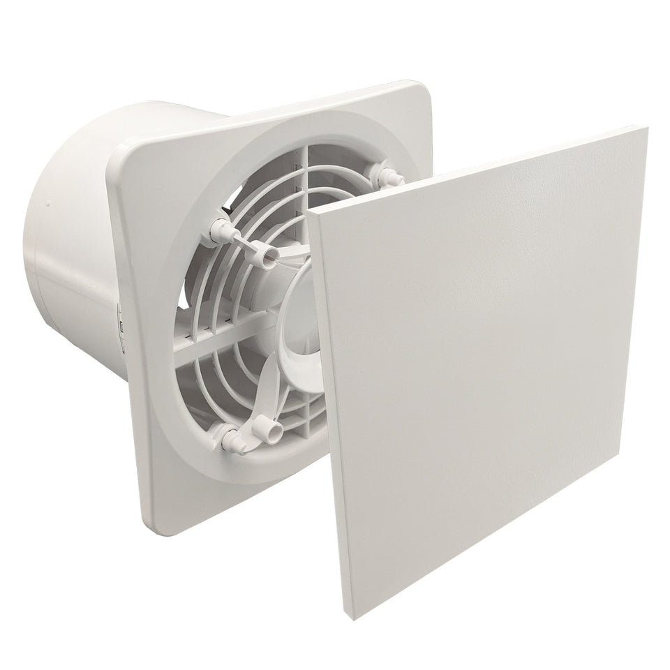 Fanco Dynamic Wall/Ceiling 150mm Duct Square Exhaust Fan Gloss White