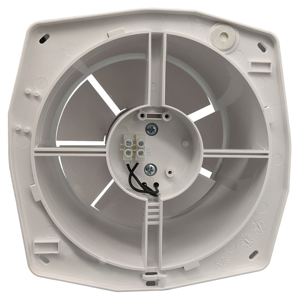 Fanco Dynamic Wall/Ceiling 150mm Duct Square Exhaust Fan Gloss White