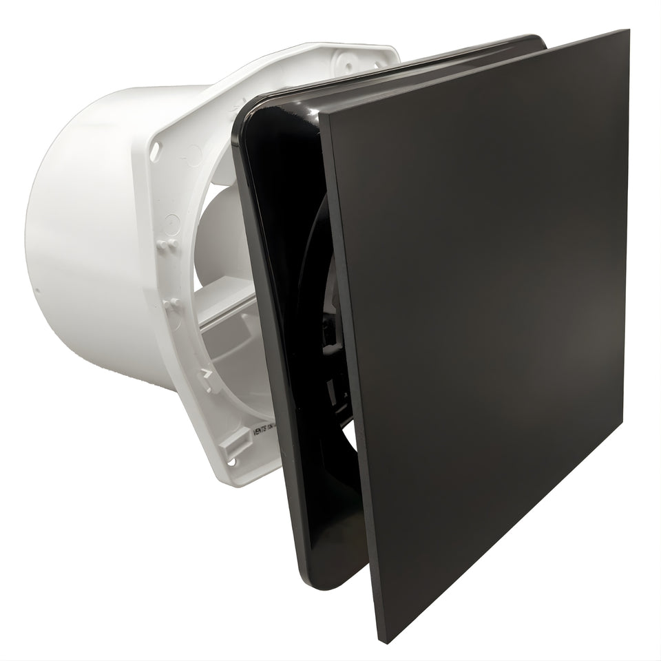Fanco Dynamic Wall/Ceiling 150mm Duct Square Exhaust Fan Matte Black