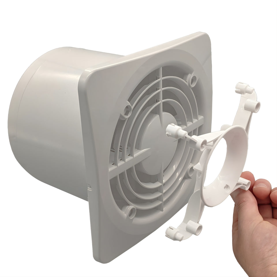 Fanco Dynamic Wall/Ceiling 150mm Duct Square Exhaust Fan Matte Black