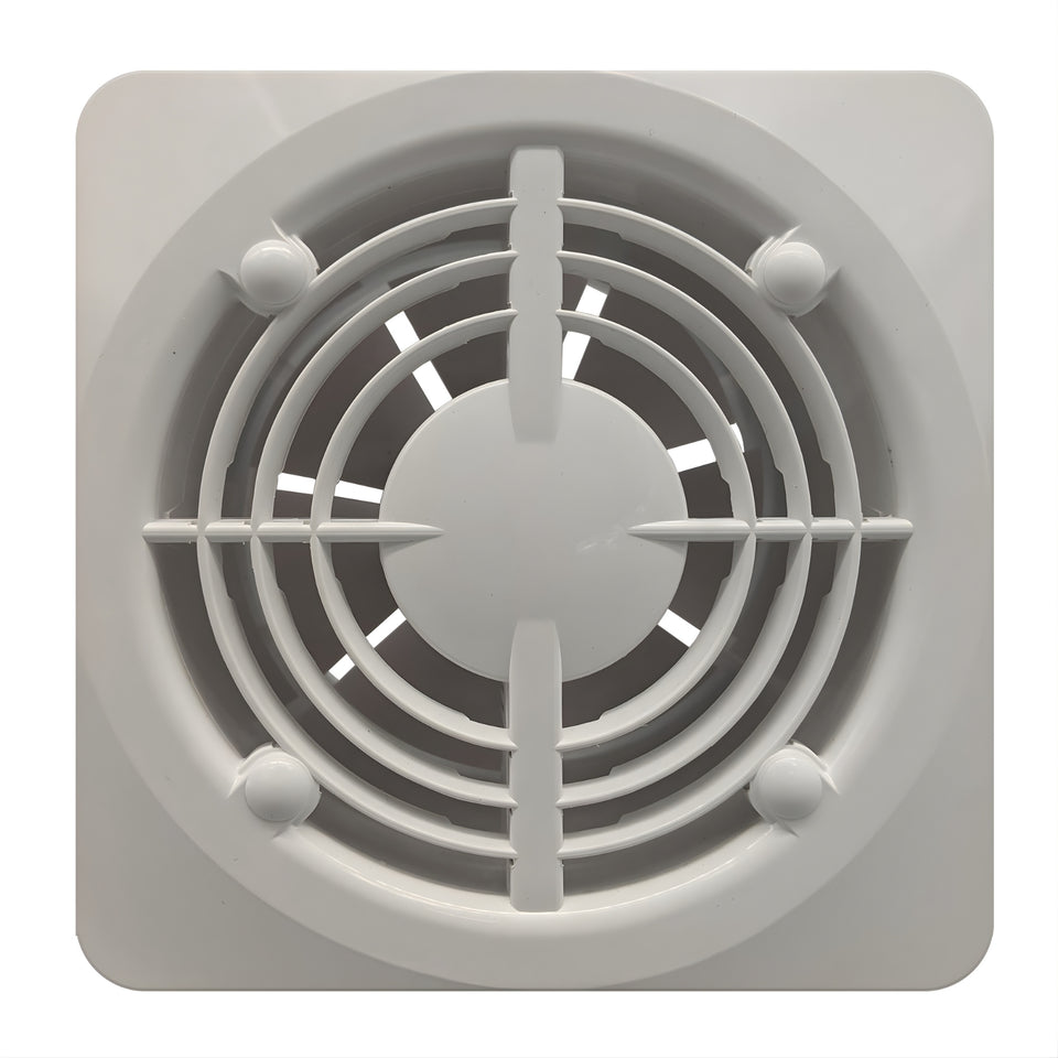 Fanco Dynamic Wall/Ceiling 150mm Duct Square Exhaust Fan Matte White