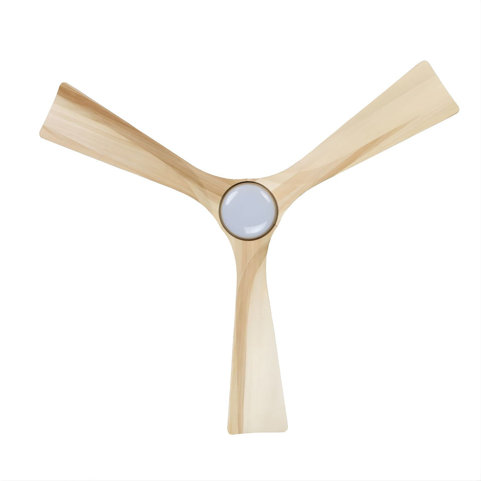 Fanco EarthFirst Gaia 48" (122cm) DC Ceiling Fan with LED Light - Ecru and Natural Timber