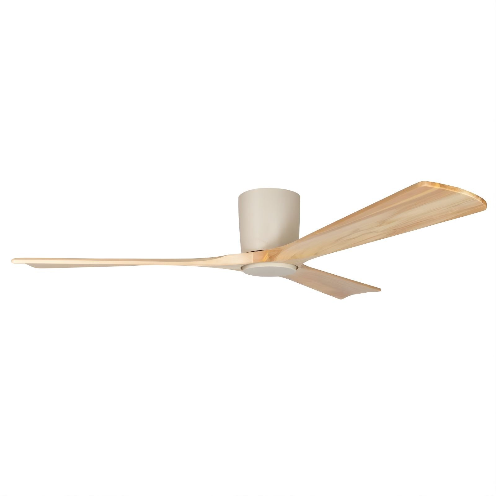 Fanco EarthFirst Gaia 54" (137cm) DC Ceiling Fan with Base Cap - Ecru and Natural Timber F2211/619A - The Blue Space