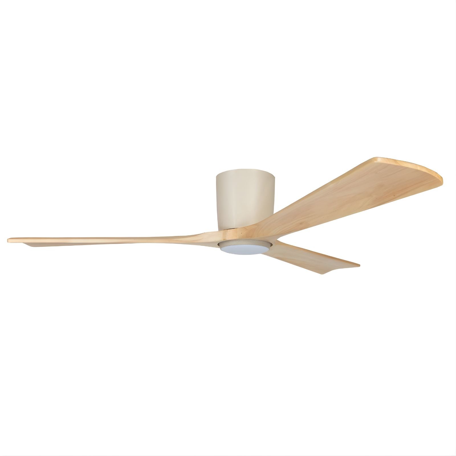 Fanco EarthFirst Gaia 54" (137cm) DC Ceiling Fan with LED Light - Ecru and Natural Timber KF2211/619A - The Blue Space