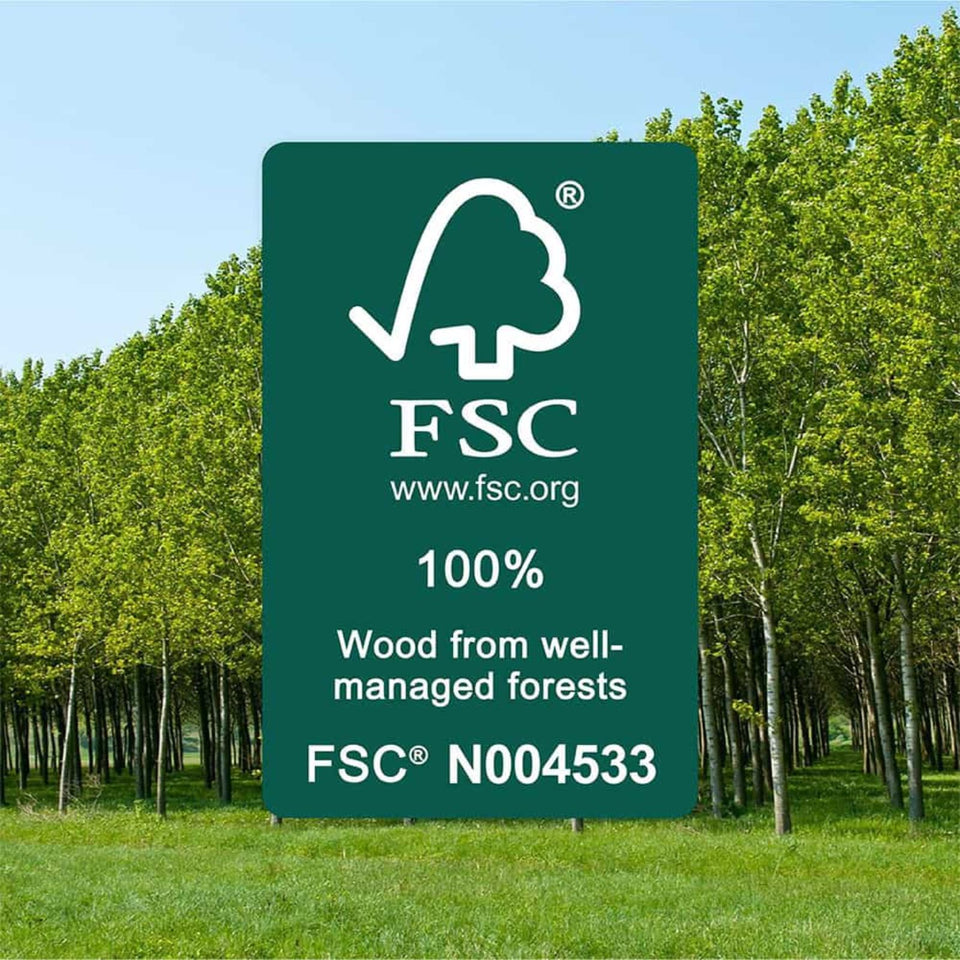 Fanco EarthFirst Wynd 52'' (132cm) DC Ceiling Fan - Ecru and Natural Timber Blades