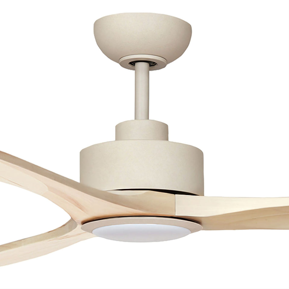 Fanco EarthFirst Wynd 52'' (132cm) DC Ceiling Fan with LED Light - Ecru and Natural Timber