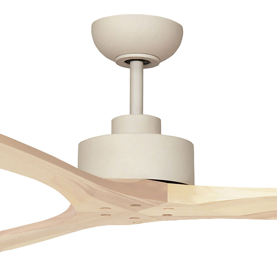 Fanco EarthFirst Wynd 60'' (152cm) DC Ceiling Fan - Ecru and Natural Timber
