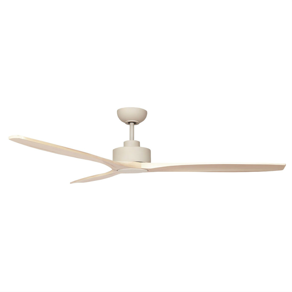 Fanco EarthFirst Wynd 60'' (152cm) DC Ceiling Fan with Base Cap- Ecru and Natural Timber