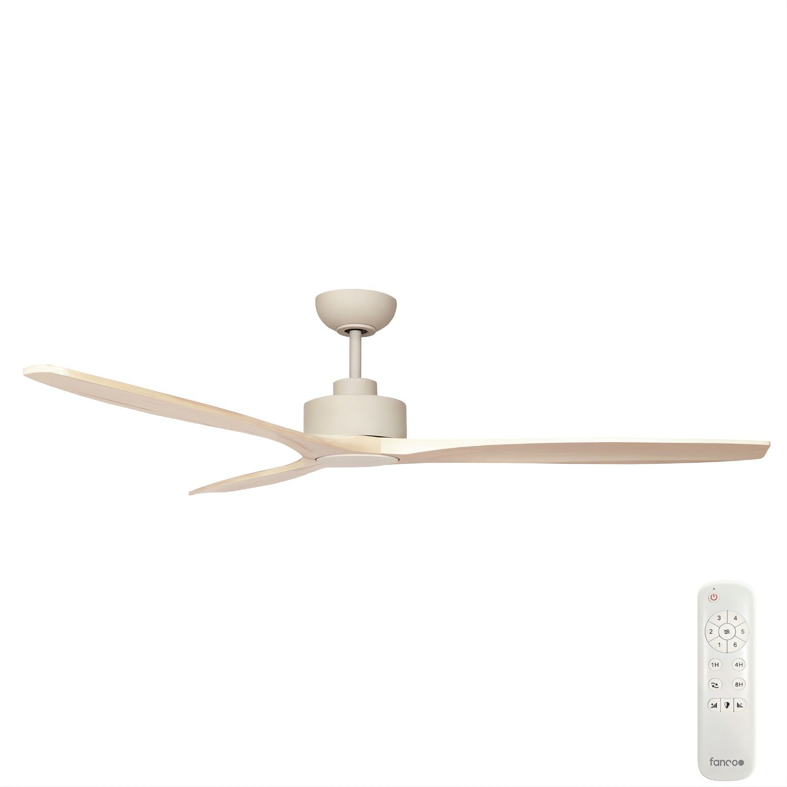 Hero Fanco EarthFirst Wynd 60'' (152cm) DC Ceiling Fan with Base Cap- Ecru and Natural Timber F2321/619A - The Blue Space