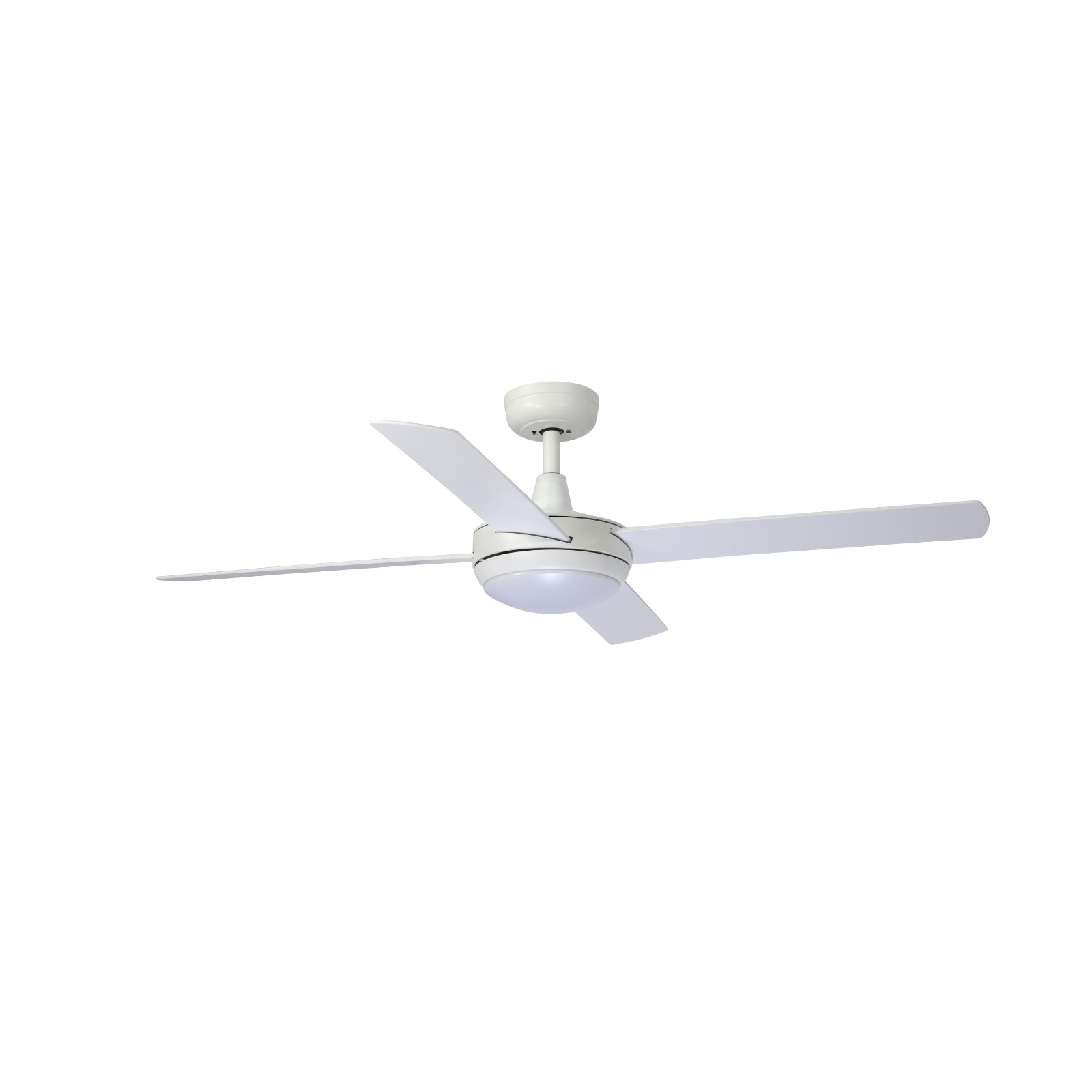 Side Fanco Eco Silent 52'' (132cm) DC Ceiling Fan with LED Light - White F1121/101B - The Blue Space