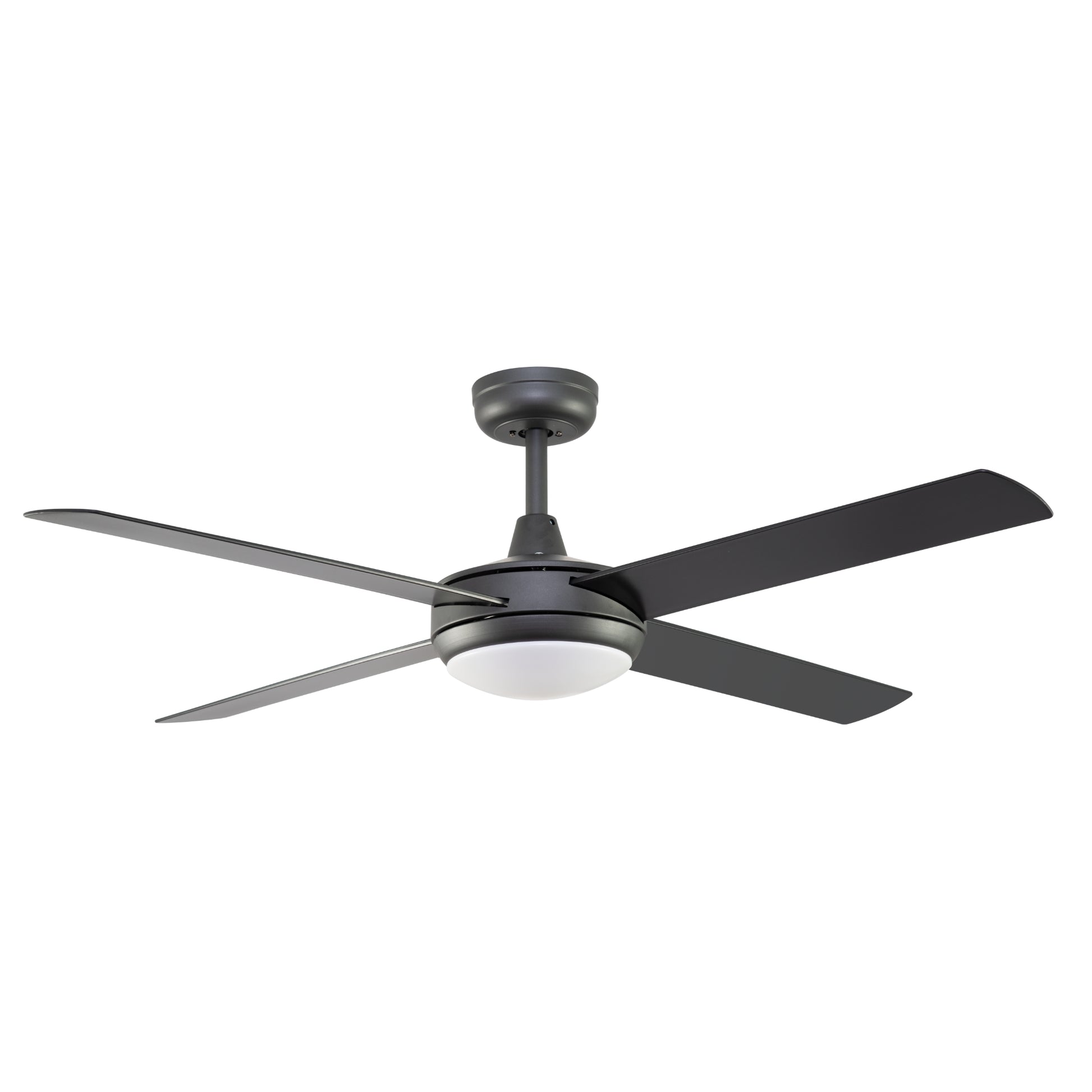 Fanco Eco Silent Deluxe 52'' (132cm) DC Ceiling Fan with LED Light - Black F1201/202B - The Blue Space