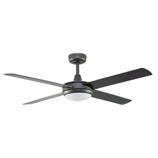 Fanco Eco Silent Deluxe 52'' (132cm) DC Ceiling Fan with LED Light - Black F1201/202B - The Blue Space