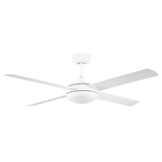 Fanco Eco Silent Deluxe 52'' (132cm) DC Ceiling Fan with LED Light - White F1201/101B - The Blue Space