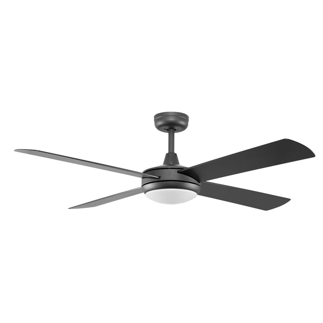 Fanco Eco Silent Deluxe 56'' (142cm) DC Ceiling Fan with LED Light - Black F1221/202B - The Blue Space