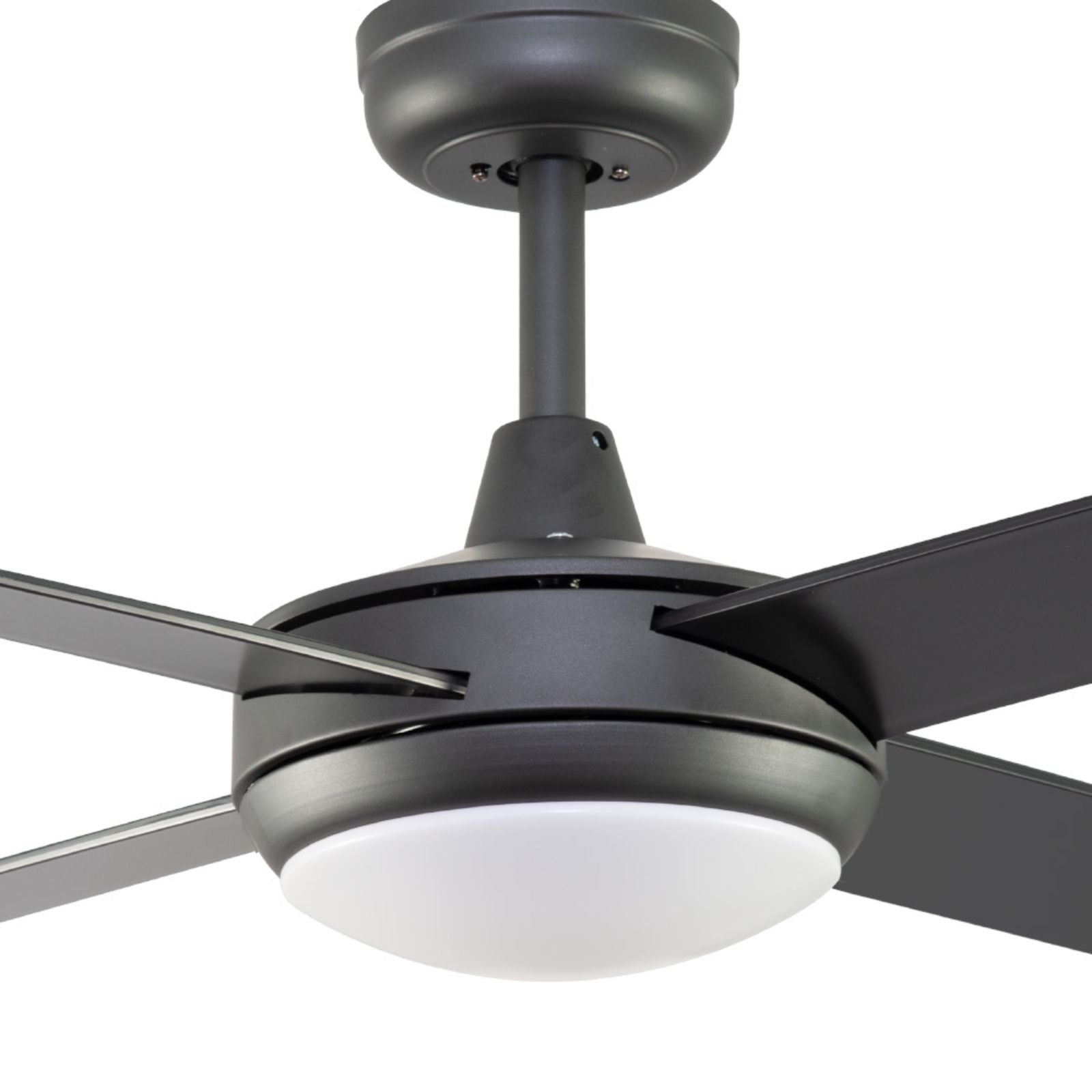 Details Fanco Eco Silent Deluxe 56'' (142cm) DC Ceiling Fan with LED Light - Black F1221/202B - The Blue Space