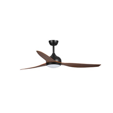 Fanco Eco Style 52'' (132cm) DC Ceiling Fan with LED Light - Black and Koa F4011/205A - The Blue Space