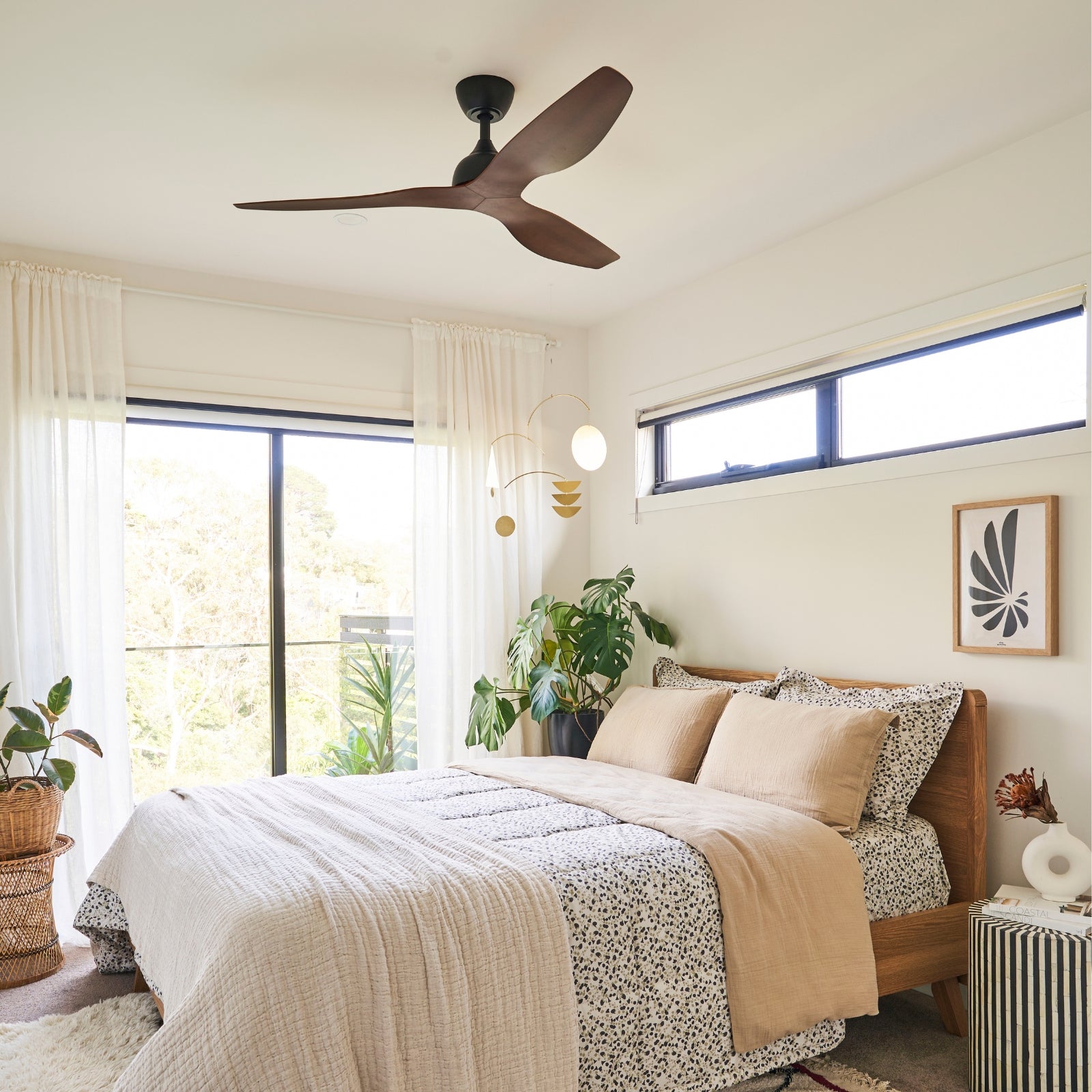 Lifestyle Fanco Eco Style 60'' (152cm) DC Ceiling Fan - Black and Koa F4020/205A - The Blue Space