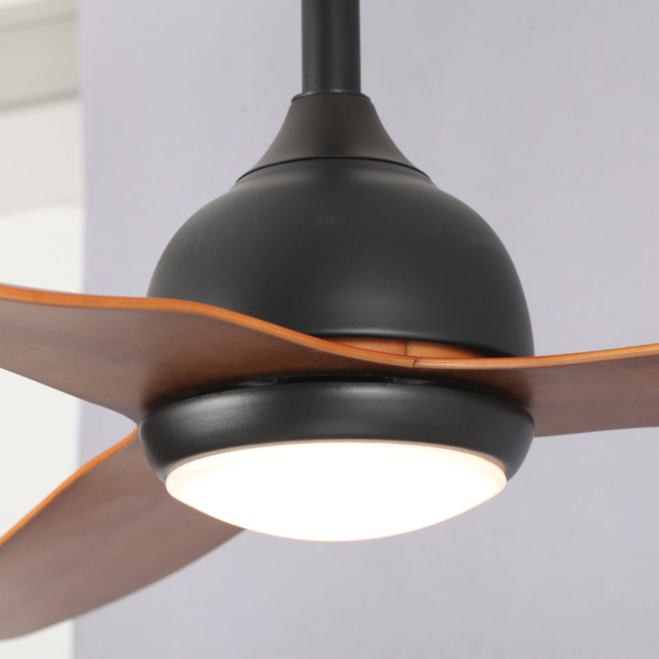 Fanco Eco Style 60'' (152cm) DC Ceiling Fan with LED Light - Black and Koa