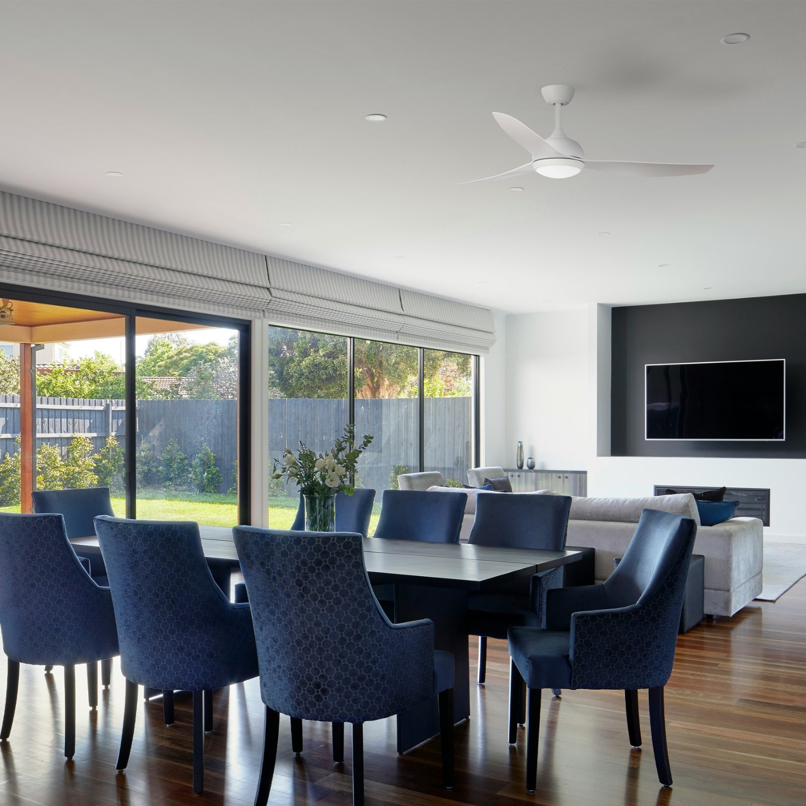 Lifestyle Fanco Eco Style 60'' (152cm) DC Ceiling Fan with LED Light - White  - The Blue Space