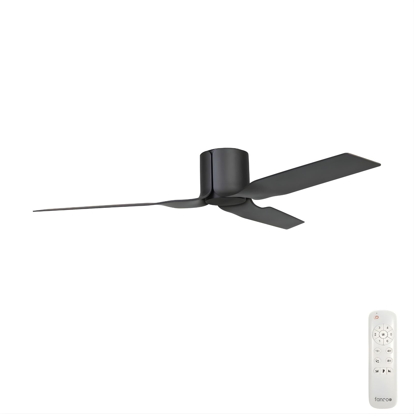 Set Fanco Flow 52'' (132cm) DC Ceiling Fan - Black F0150/202A - The Blue Space