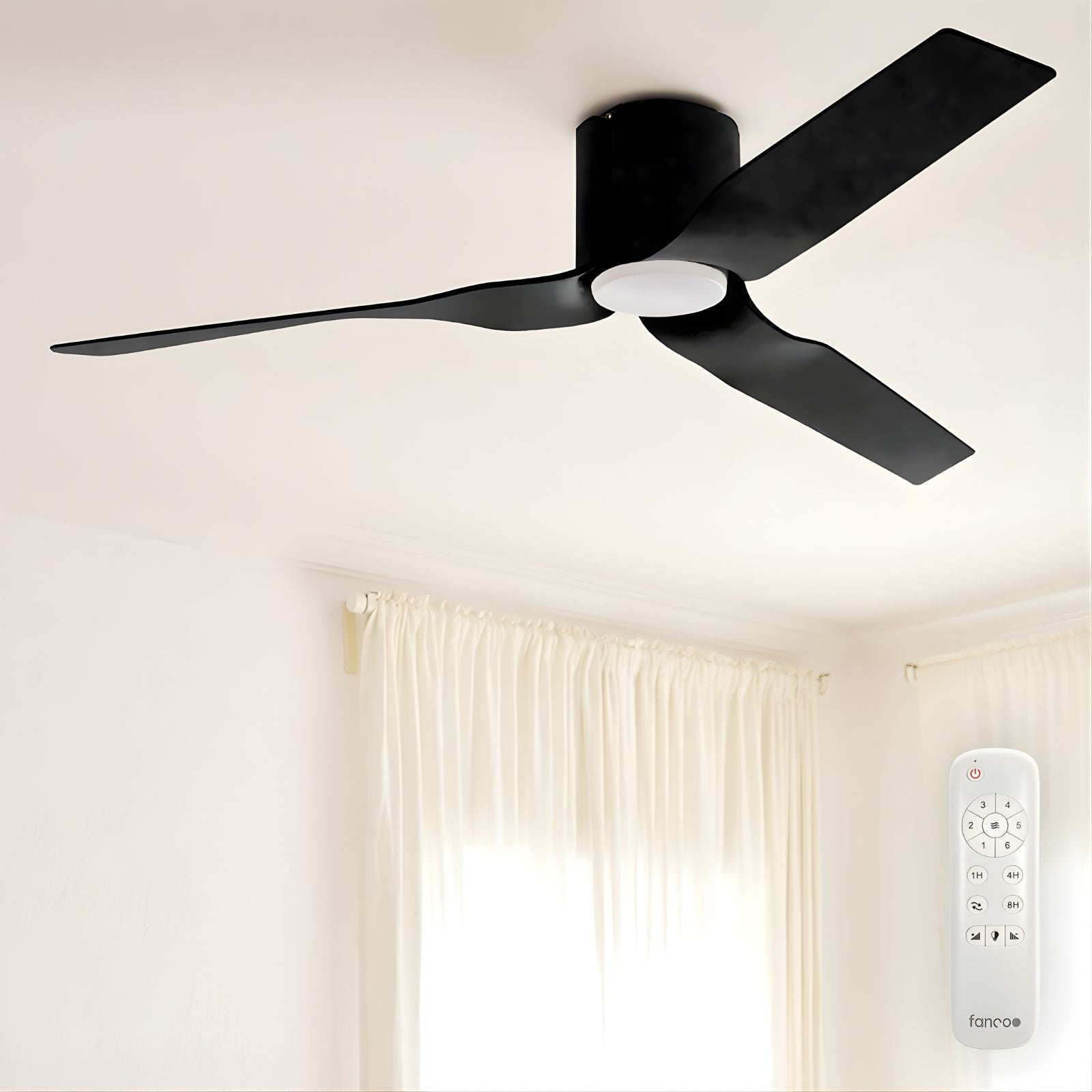 Lifestyle 1 Fanco Flow 52'' (132cm) DC Ceiling Fan with LED Light - Black KF0151/202A - The Blue Space