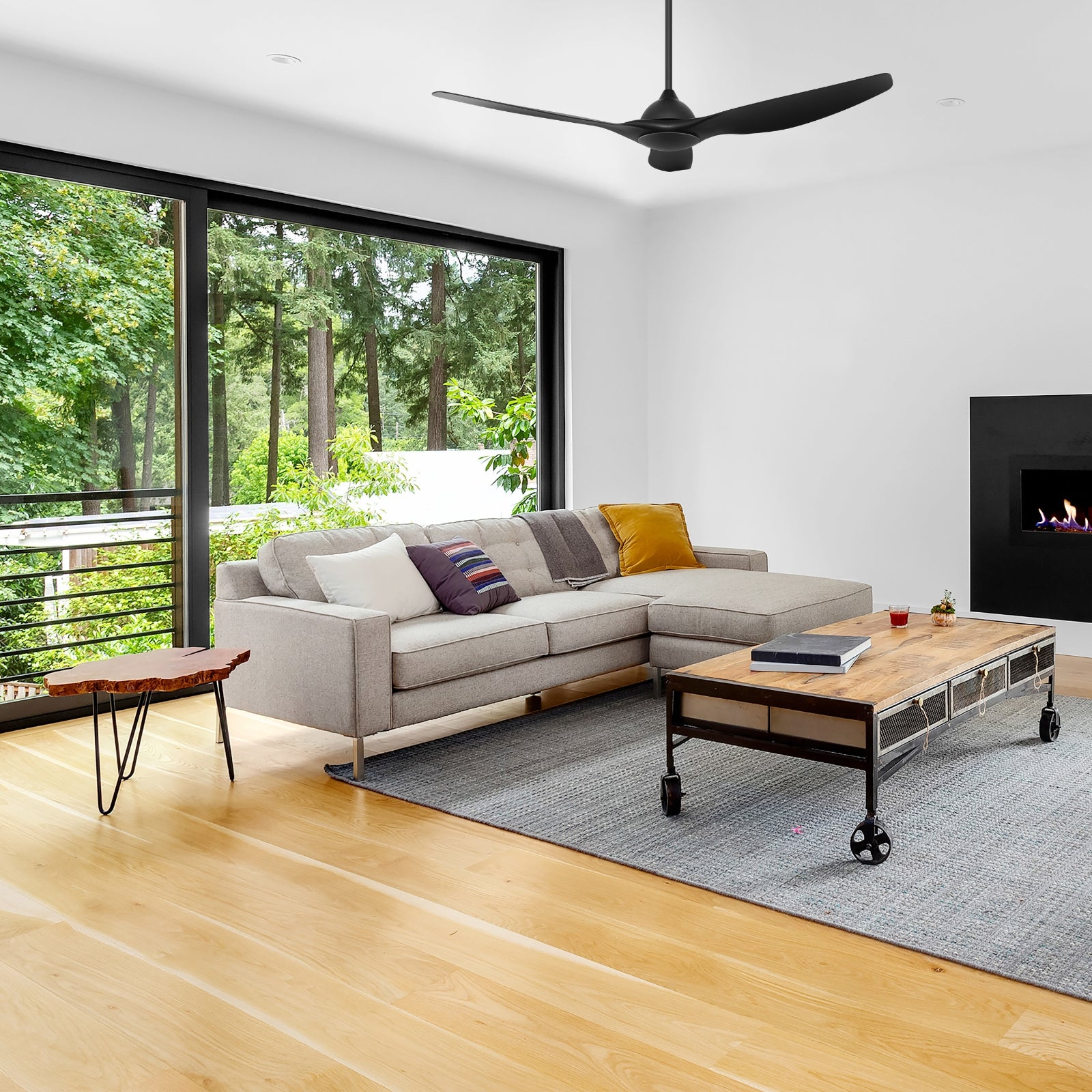 Lifestyle Fanco Horizon High Airflow 52" (132cm) DC Ceiling Fan - Black F3000/202C - The Blue Space