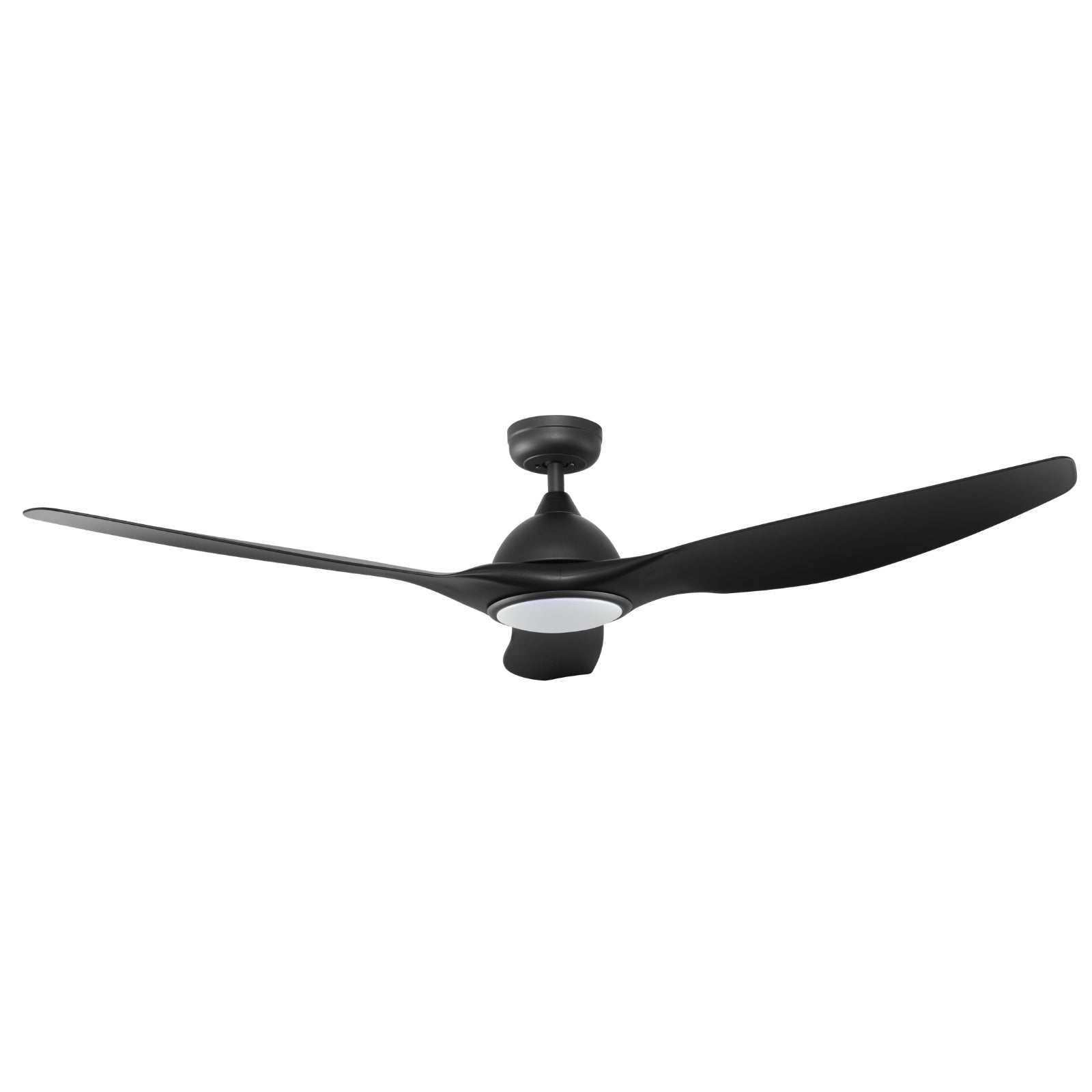 Buttom Fanco Horizon High Airflow 64" (162cm) DC Ceiling Fan with LED Light - Black W-CFFCHZ25BLSMR-LED - The Blue Space
