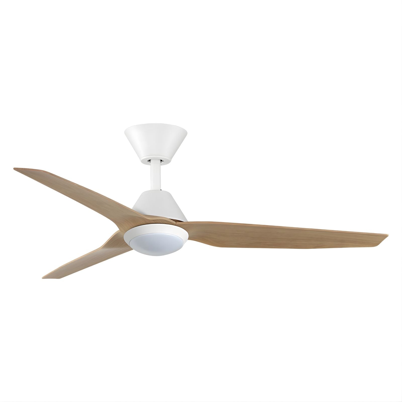Fanco Infinity-iD 48'' (122cm) DC Ceiling Fan with LED Light - White and Beechwood F8001/121B - The Blue Space
