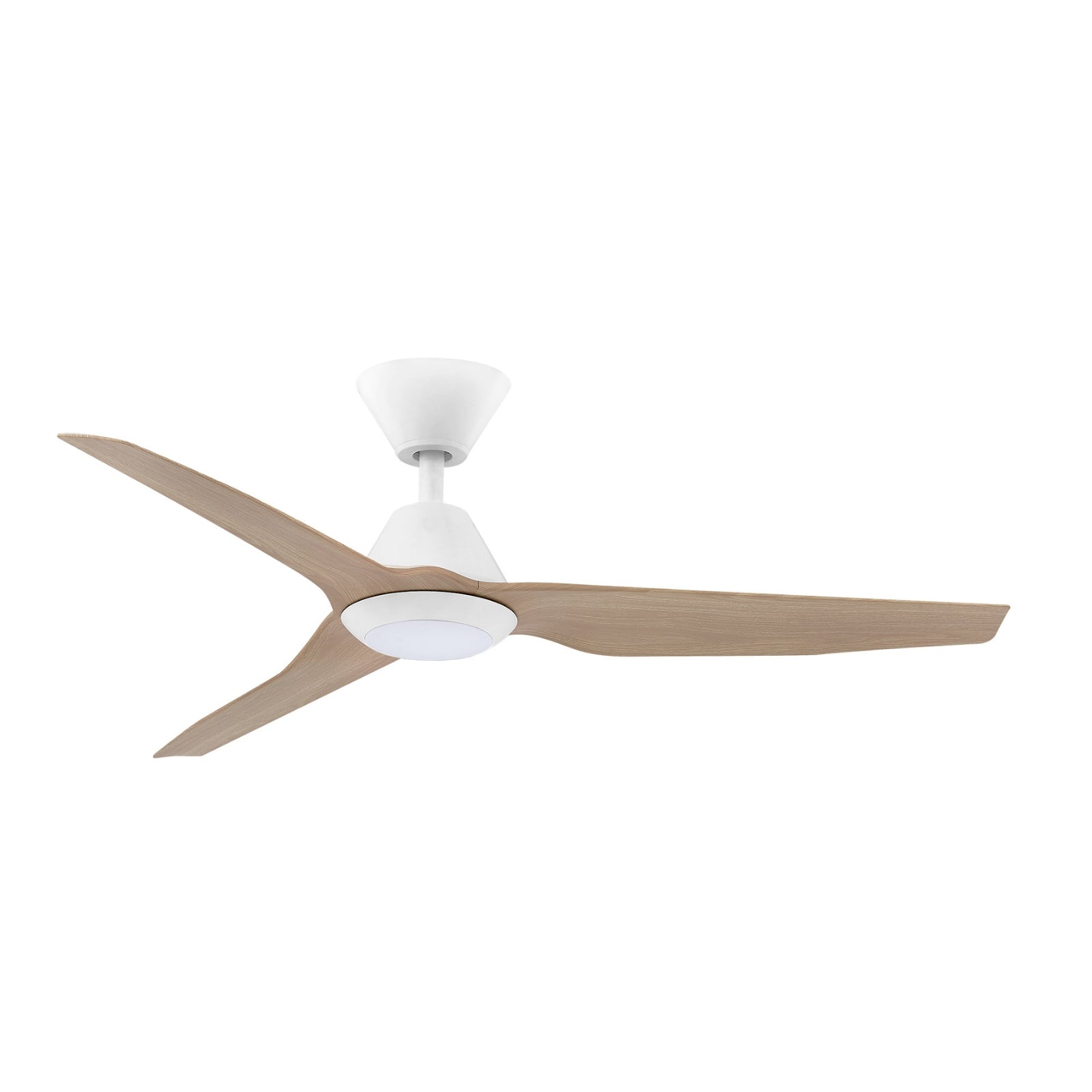 Fanco Infinity-iD v3 48'' (122cm) DC Ceiling Fan with LED Light White and Beechwood  F8001/121C - The Blue Space