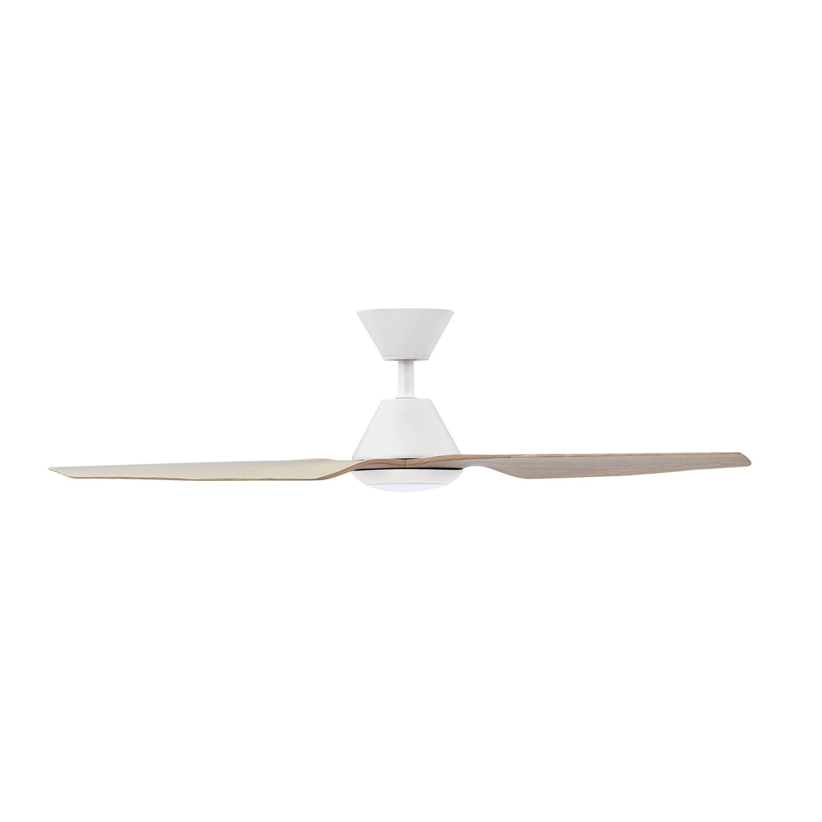 Side View Fanco Infinity-iD v3 48'' (122cm) DC Ceiling Fan with LED Light White and Beechwood  F8001/121C - The Blue Space