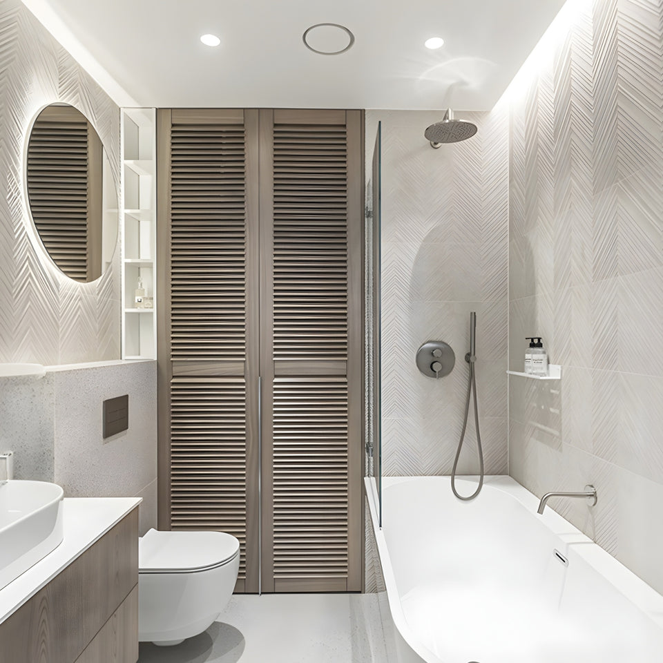 Fanco Premium Designer 150mm Round Bathroom Ventilation Kit White